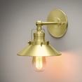 thumbnail image 2 of Gatco 1713 Modern Farmhouse Metal Single Sconce, Brushed Brass, 2 of 4