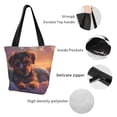 thumbnail image 3 of Kdxio Puppy Lying On A Cloud Women Reusable Grocery Bags Foldable Ripstop,Reusable Shopping Bags for Shopping,Gym,Gift, 3 of 5