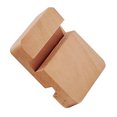 thumbnail image 3 of Dual Slots Mobile Phone Holder Home Office Desktop Non-slip Universal Wooden Cell Phone Stand, 3 of 9