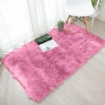 thumbnail image 4 of Bathroom Rugs Wool Imitation Sheepskin Rugs Faux Non Slip Bedroom Carpet Mats Gray, 4 of 9