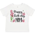 thumbnail image 3 of Inktastic Happy Birthday, Mom Pink Flowers Boys or Girls Toddler T-Shirt, 3 of 5