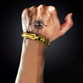 thumbnail image 3 of Dragon Head Bracelet - 11.8mm Width Gold - Dragon Bracelet 19cm, 3 of 5