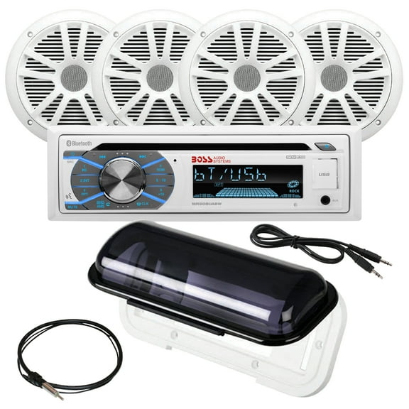 BOSS Audio Systems Marine Receiver and Speaker Set