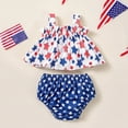 thumbnail image 4 of HCNTES 4th Of July Baby Boy Girl Outfit Flag Embroidery T Shirt Top And Shorts Set 2 Piece July Fourth Kids Independence Day Clothes Set(D01-Dark Blue,12-24 Months), 4 of 7