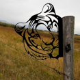 thumbnail image 3 of Valla metálica para decoración de jardín - decoración exterior - animales tigre - decoración de jardín - escultura de hierro fundido oxidado - decoración de pared, 3 of 5