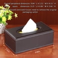thumbnail image 2 of High-end Fashion Pu Leather Tissue Box Holder Business Black,Rectangular Tissue Box Cover,Napkin Holder Drawer Paper Dispenser, 2 of 5