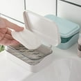 Plertrvy Soap Box Blue, Soap Bar Container Holder Case Travel Dish