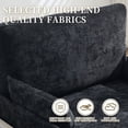 thumbnail image 4 of Foldable sofa bed recliner, 3-in-1 convertible sleeper, mid-century modern decor, suitable for small spaces, with three pillows, can be placed in the bedroom study room guest, 4 of 6