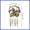 thumbnail image 2 of Vocoste 1 Pc Women's Four Leaf Flowers Side Comb for Parties Vintage Gold Tone Alloy, 2 of 4