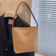 thumbnail image 1 of Bolso de ganchillo para mujer, bolso de supermercado suave, bolso tejido para niñas (mariposa caqui), 1 of 5