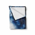 thumbnail image 2 of Space Soft Flannel Fleece Blanket, Moon on Sky Surrounded by Storm Clouds Lunar Magic Dark Twilight Dawn Foggy Hallows Image, Cozy Plush for Indoor and Outdoor Use, 50" x 60", Blue, by Ambesonne, 2 of 6