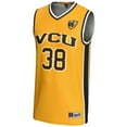 thumbnail image 2 of Unisex GameDay Greats #38 Gold VCU Rams Lightweight Basketball Jersey, 2 of 4