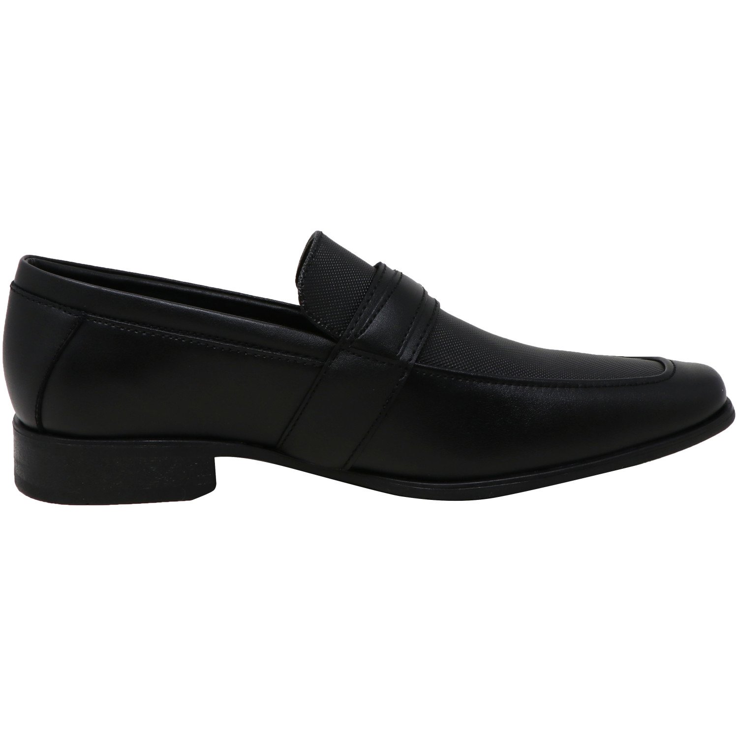 calvin klein bartley diamond leather loafers