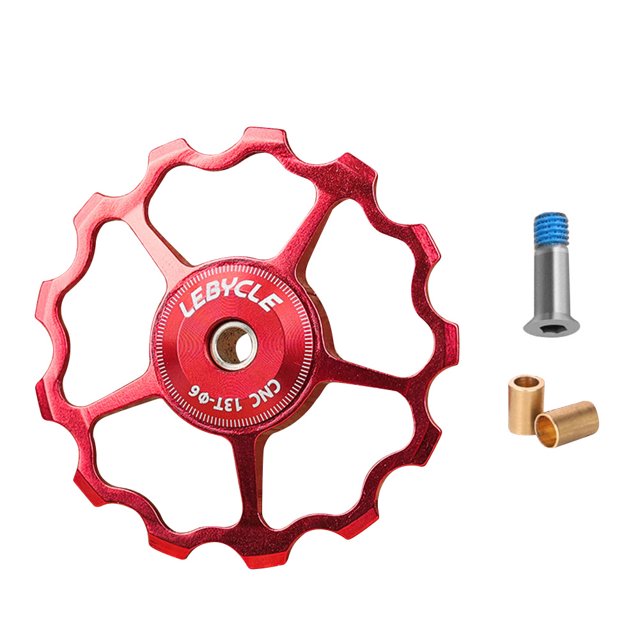 Sywqhk LEBYCLE 13T Bike Rear Derailleur Polea Guide Bearing Jockey Wheel (Rojo) Sywqhk Alta Calidad