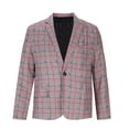 thumbnail image 3 of guisaled Mens Plaid Blazer Jacket Dressy Casual Slim Fit Checkered Suit Jackets One Button Notch Lapel Wedding Prom formal Sport Coats, 3 of 7