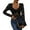 Black, variant on JGGSPWM Women's Sheer Floral Lace Long Sleeve Bodysuit: V Neck Slim Fit Bottom Shirts for Elegant Comfort Black M