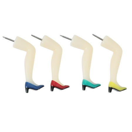

Nadi 4pcs Creative Long Leg Shape Push Pin Practical Thumbtack Decorative Wall Nails Map Tacks for School Office