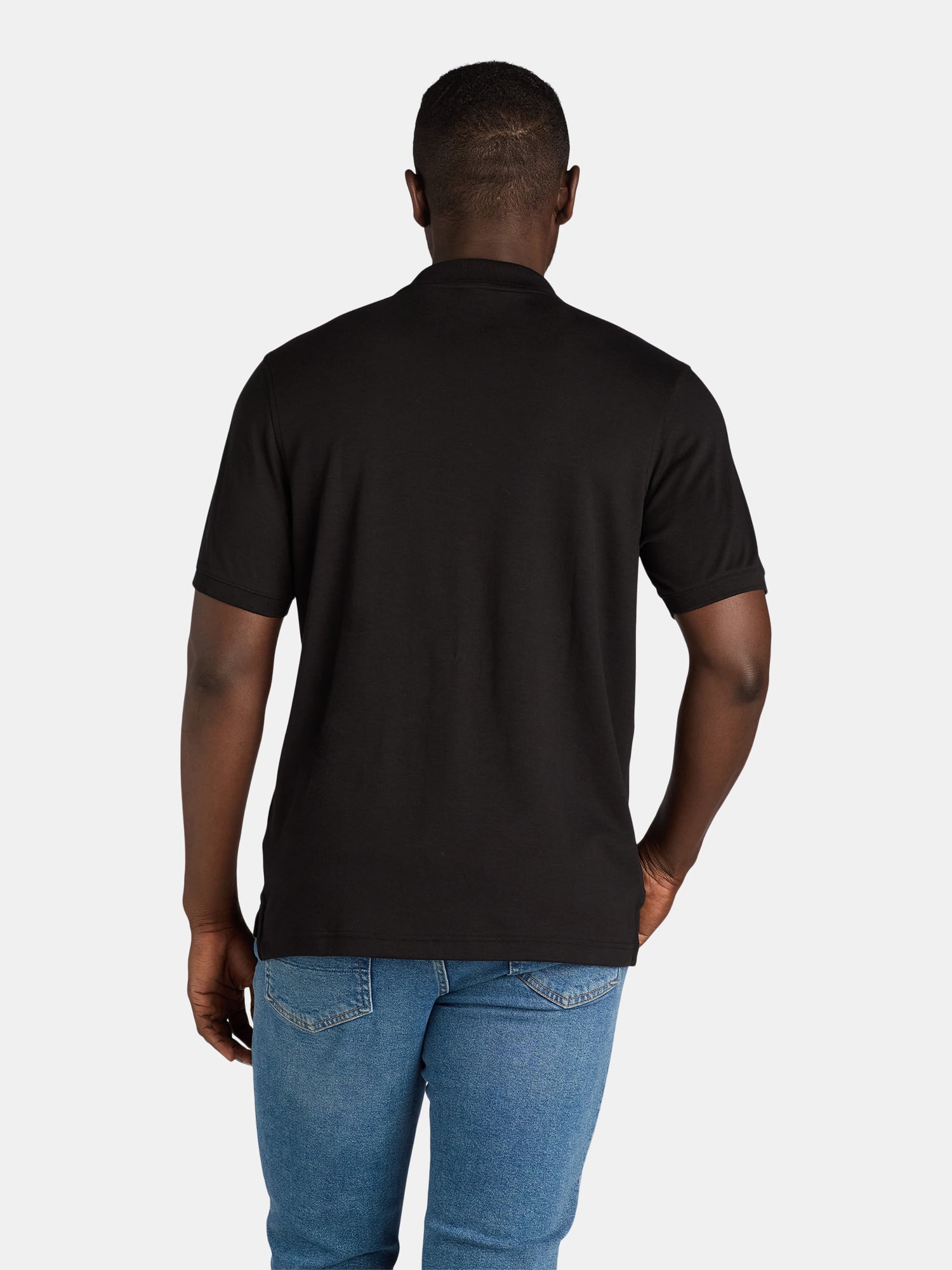 George Men's Interlock Polo Shirt with Short Sleeves, Sizes S-3XL