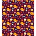 thumbnail image 3 of Cartoon Duvet Cover Set, Colorful Foxes Flowers Forest Herbs Leaves Plants, Decorative 2 Piece Bedding Set with 1 Pillow Shams, Twin Size, Maroon Marigold and Pink, by Ambesonne, 3 of 3