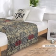 thumbnail image 5 of Retro Flowers Original Design Pattern Blanket Double-Sided Soft Cashmere Flannel Blanket 30"X40" Inch, 5 of 6