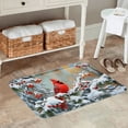 thumbnail image 2 of FJPT Winter Cardinal Bird On Snowy Branch Floor Mat Kitchen Mat For Bathroom Kitchen Bedroom Decor 24x16 inch, 2 of 5