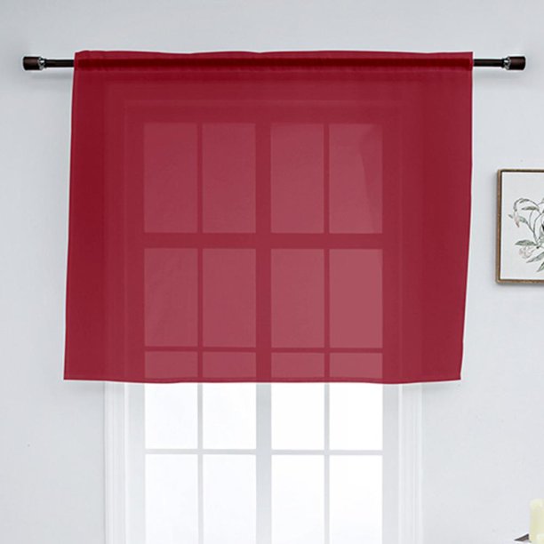 Ame Sheer Tier Curtain Linen Textured Half Kitchen Curtains Light Filtering Rod Pocket Voile Small Ame Sheer Tier Curtain Linen Textured, Curtains 36 Inches Long