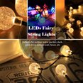 thumbnail image 3 of Labymos 50LEDs Fairy String Lights Round Bulb Shaped Decorative Hanging Lights Waterproof Copper Wire Lights, 3 of 8