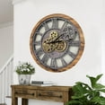 thumbnail image 6 of THE GEARS CLOCK Wall Clock with Real Moving Gears AM-LI_ 24 in Round Wood-Stone, 6 of 7