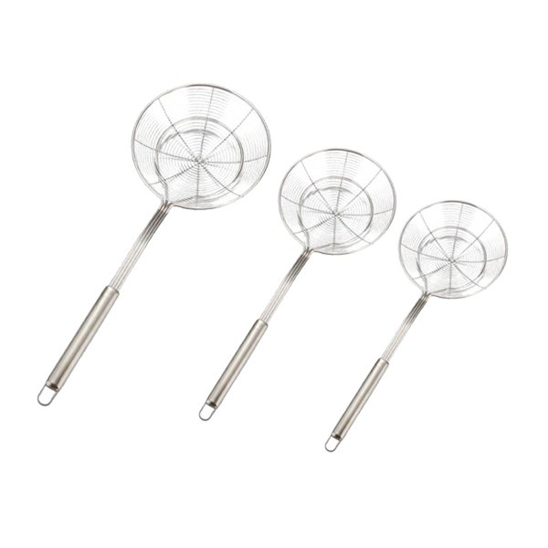 Espumadera de acero inoxidable Dia 14,16 u0026 20cm 3Pcs Cuchilla De De Colador De de material acero Inoxidable, Más Sólido Durable Para Alimentos Doodle De Fideos Fanmusic Espumadera de acero inoxidable