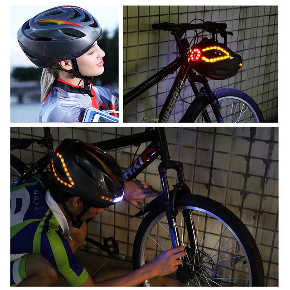 Smart Bike Helmet USB Chargeable Night Cycling Safe Helmet with Smart Turning Light LED Wireless Control Helmet