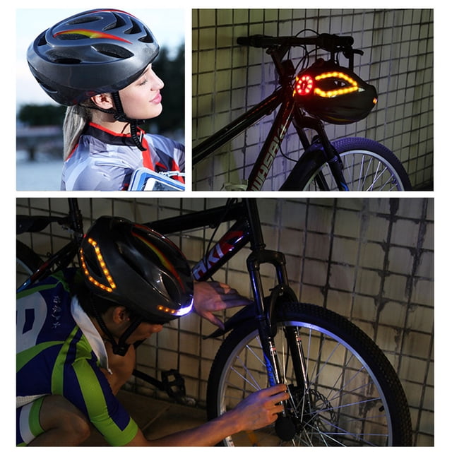 Casco de bicicleta inteligente, casco seguro para ciclismo nocturno recargable por USB con luz de giro inteligente, casco de Control inalámbrico LED