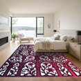 thumbnail image 3 of ODIKA 2'x3' Machine Washable Non-Slip Area Rug, Oriental Burgundy High Traffic Rug, Red, 1014812, 3 of 7