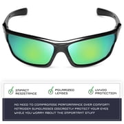 Polarized Wrap Around Sports Sunglasses for Men Women Driving Fishing Running Cycling Sun Glasses