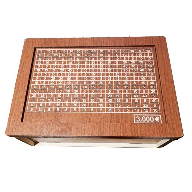 Bgsha Money Box with Counter Wooden Money Box Money Jar Coin Cash Box with Numbers