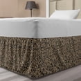 thumbnail image 1 of Classical Bed Skirt, Retro Theme of Floral Details Plants Leaves Flourishing Botanical Art, Elastic Bedskirt Dust Ruffle Wrap Around for Bedding Decor, 4 Sizes, Dark Sepia and Tan, by Ambesonne, 1 of 2