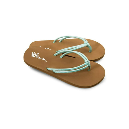 Girls' Forever and Ever Youth Sandal Flip Flop Misty Blue, Manmade By