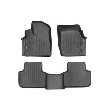 WeatherTech Custom Fit FloorLiners compatible with Audi SQ7, SQ8, Q7, Q8, RS Q8 - 1st & 2nd Row, Black