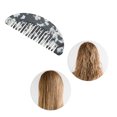 thumbnail image 5 of Unique Bargains 1 Pc Geometric Semicircle Wide Tooth Comb Black White Acetate Sheet, 5 of 5