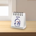 thumbnail image 6 of koolsoo 2024 Desk Calendar Cartoon Twin Wire Binding Thick Paper Desktop Calendar Stand up Desk Calendar for Desk Home Dinosaur, 6 of 8