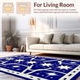 thumbnail image 2 of ODIKA 4'x6' Machine Washable Non-Slip Area Rug, Nautical Rope Geometric Intermission Design High Traffic Rug, Blue, 188342, 2 of 7
