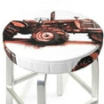 thumbnail image 3 of Balery Farm Tractor Pattern Round Bar Stool Seat Covers Velvet Fabric Adjustable Protects from Scratches and Stains for 14-17 Inch Chair-12 inch, 3 of 7