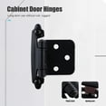 thumbnail image 5 of Lohoms Kitchen Cabinet Hinges, 1/2 inch Overlay Self Closing Face Mount Hinges For Kitchen Cupboard Door With Screws, 2 Pairs (4pcs), Black, 5 of 9