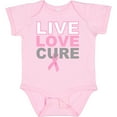 thumbnail image 3 of Inktastic Live Love Cure Breast Cancer Boys or Girls Baby Bodysuit, 3 of 5