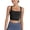 Black, variant on GEWSEY Strappy Yoga Sports Bras for Women Padded Criss-Cross Back Tank Tops (Yellow, S)