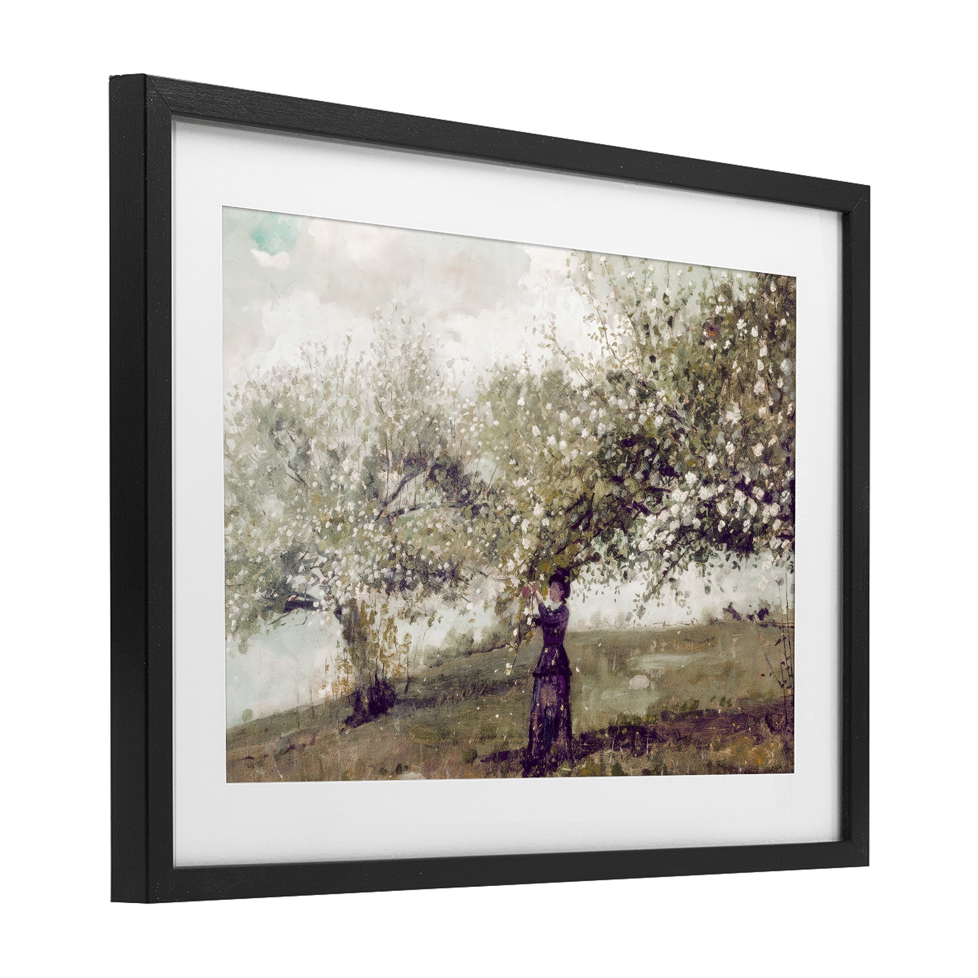 Stupell Industries Vintage Gathering Spring Blossoms Black Framed Print Under Glass, design by Leah Straatsma