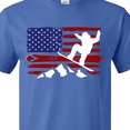 thumbnail image 4 of Inktastic Snowboarding US Flag T-Shirt, 4 of 5