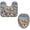 Multicolor 2, variant on PhooArto Toilet Lid Cover and U-Shaped Toilet Floor Mat Set of 2 Pieces, Seashell Beach Pattern Toilet Mat Set, Machine Washable Seat Covers Non-Slip Absorbent Rugs