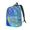 thumbnail image 2 of Balery Peacock Vintage Canvas Backpack for Men and Women - Large Capacity, Durable Travel Laptop Bag for School, Work, Hiking, and Outdoor Activities, 2 of 7