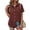 Wine Red, variant on Womens Button Down Shirts Short Sleeve Shirt Collared Casual Work Blouses Summer Tops with Pockets
