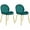 Green, variant on Costway Set of 2 Velvet Accent Chairs Dining Side Chairs w/Gold Metal Legs Beige